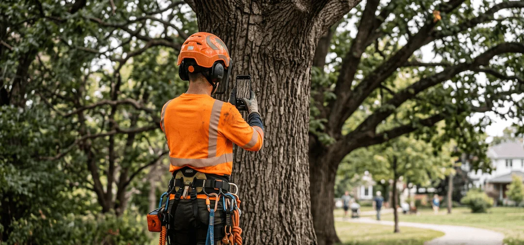 Large private tree measured for Toronto's Private Tree Bylaw